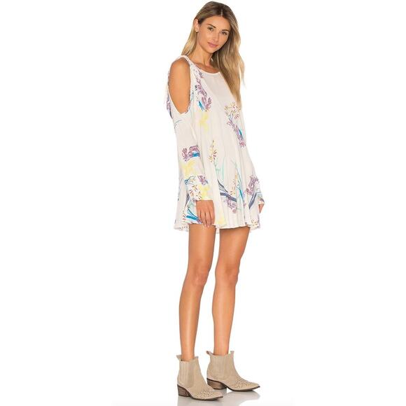 Free People Clear Skies Printed Tunic Dress SZ M Reg $138